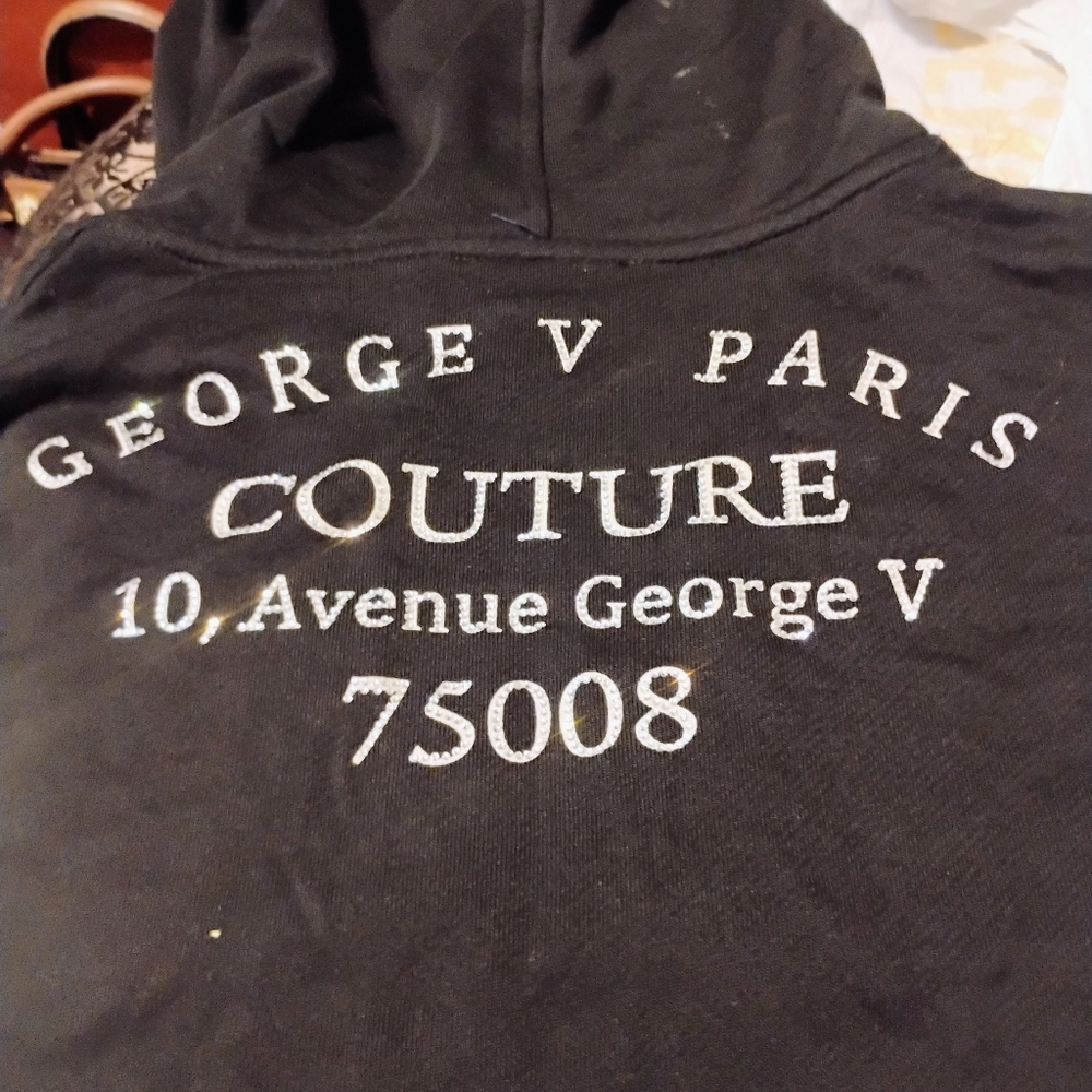 George V Paris Couture black hoodie 3XL
